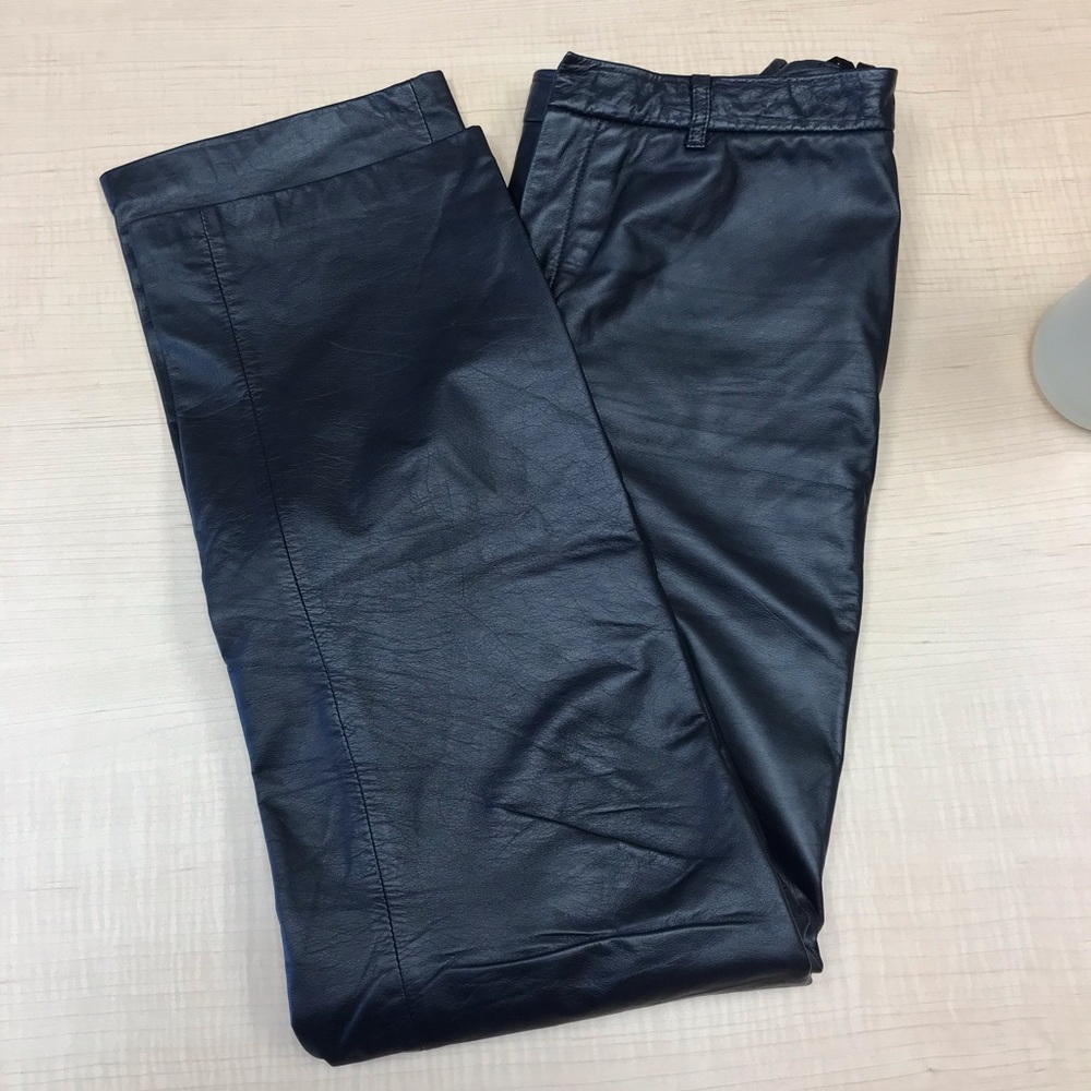Nine West Black Leather Pants - Size 8